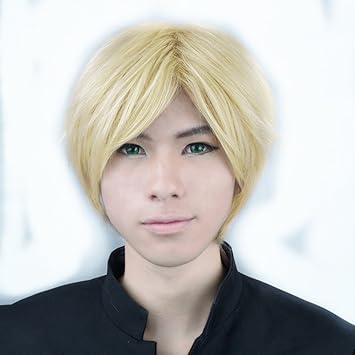 Buy 30cm Short Blonde Hair Men Cosplay Wig Online At Low Prices In