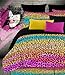Veratex Street Revival 100% Polyester 4-Piece Kids Rainbow Leopard Comforter Set, Full Size, Multi Color