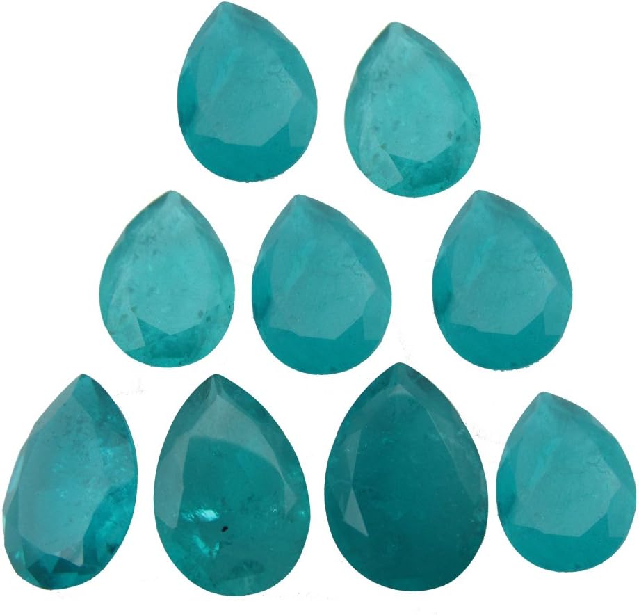 Lapidarians Apatite Color Quartz Doublet 13 Pieces Pear Size 21x16 mm Lot Loose Gemstone
