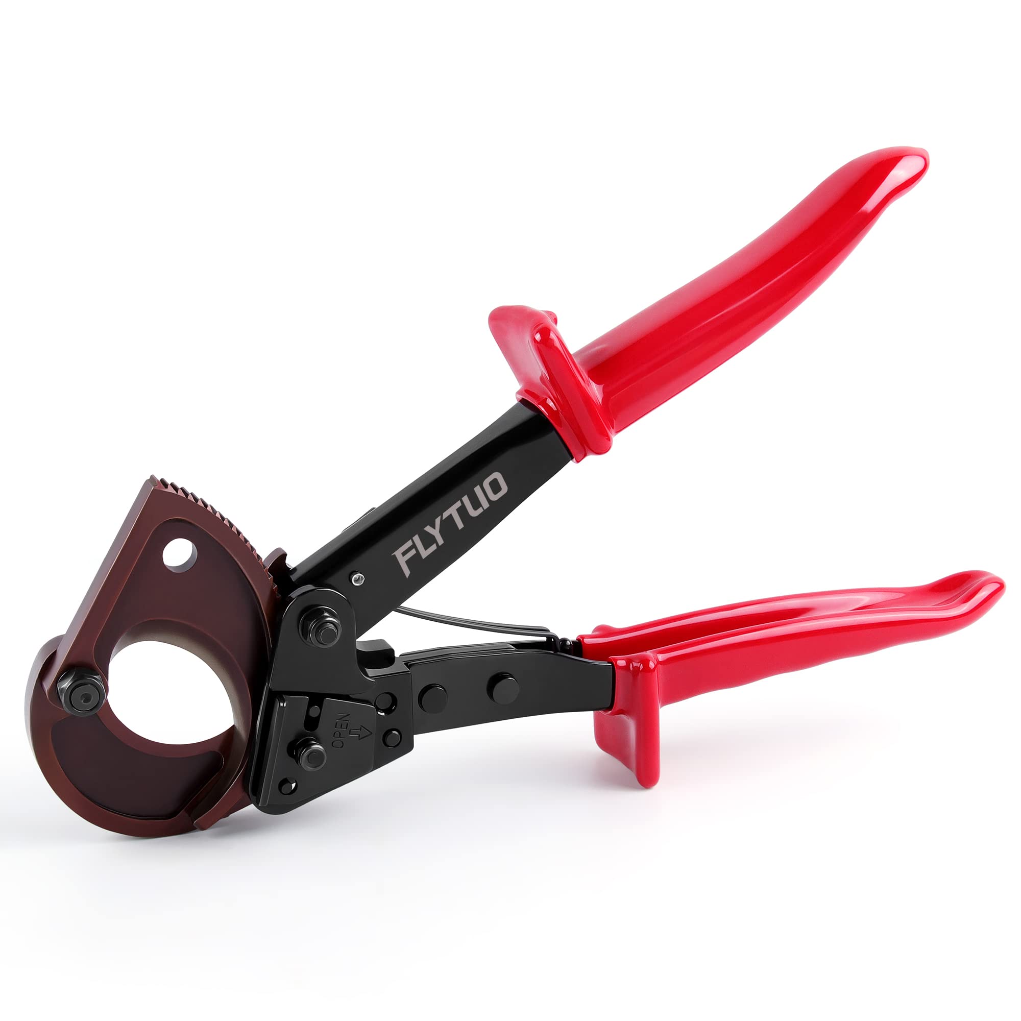 Flytuo Ratchet Cable Cutter HS325A - Heavy Duty Wire Cutter for Aluminum and Copper Cable up to 240mm². Precise Cutting for Electrical Work