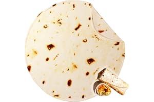 Bnuitland Burritos Tortilla Throw Blanket,300GSM Double Sided Giant Funny Gift Throw with Burrito Pouch,Realistic Super Soft Taco Food Blanket,Novelty Swaddle Blanket for Baby/Kids and Pets Wrap
