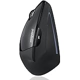 Perixx PERIMICE-713L Left Handed Ergonomic Vertical Wireless Mouse - 800/1200/1600 DPI - Recommended with RSI User