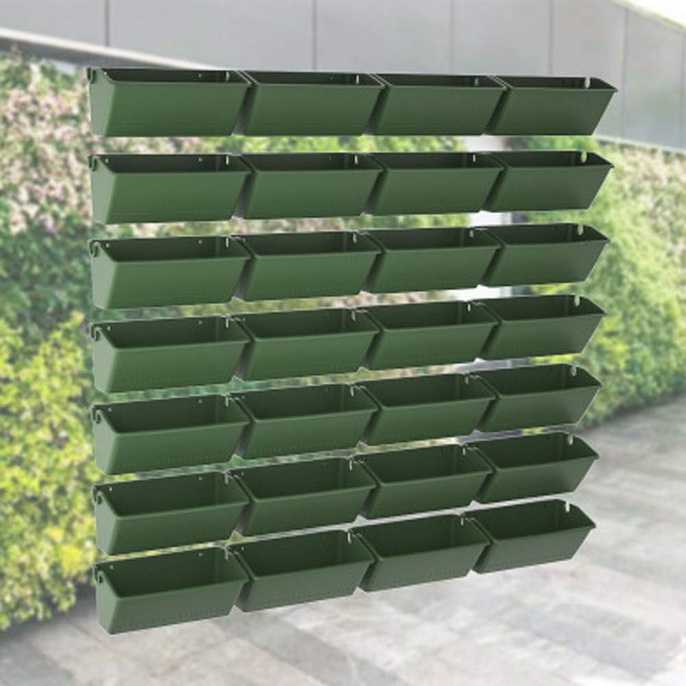TTIK Vertical Garden Planter with 28 Flowers Pot Hanging Vertical Garden for Balcony Patio Courtyard and Backyard, 1 Square Meter Garden Wall,28/㎡