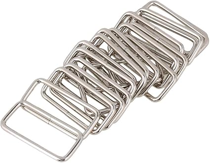 20 piezas de plata rectangular de metal Dee Ring D correa ...