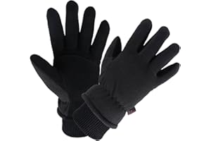 OZERO Winter Gloves Deerskin Suede Leather and Insulated Polar Fleece Water Resistant Thermal Gifts for Men and Women