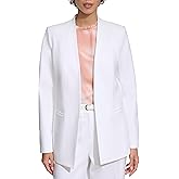 Calvin Klein Women's Stand Up Collar Open Front Structured Long Sleeve Jacket