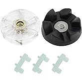 Replacement Parts Blade Rubber Gears and Motor Base Top Gears with Shock Pad Fits Nutribullet 600W 900W Blender NB-101B NB-101S NB-201