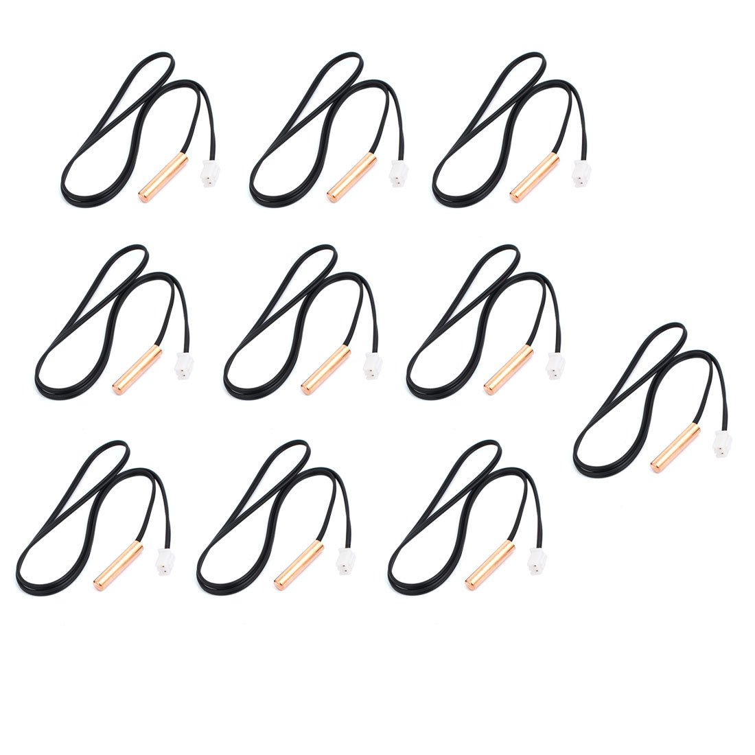 Sourcingmap TC 5K 20-inch Length Copper Head Air Conditioner Temperature Sensor 10pcs