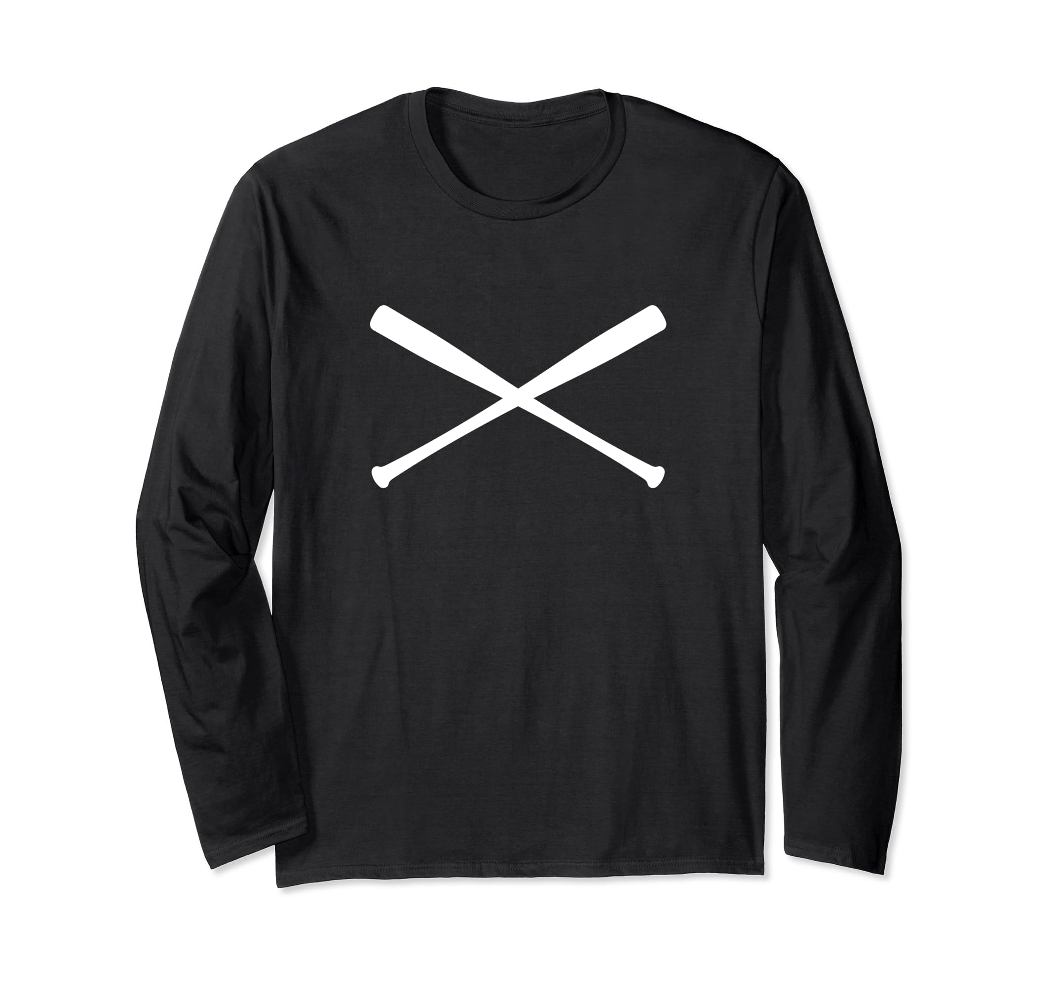 Crossed Bats Baseball Long Sleeve T-Shirt