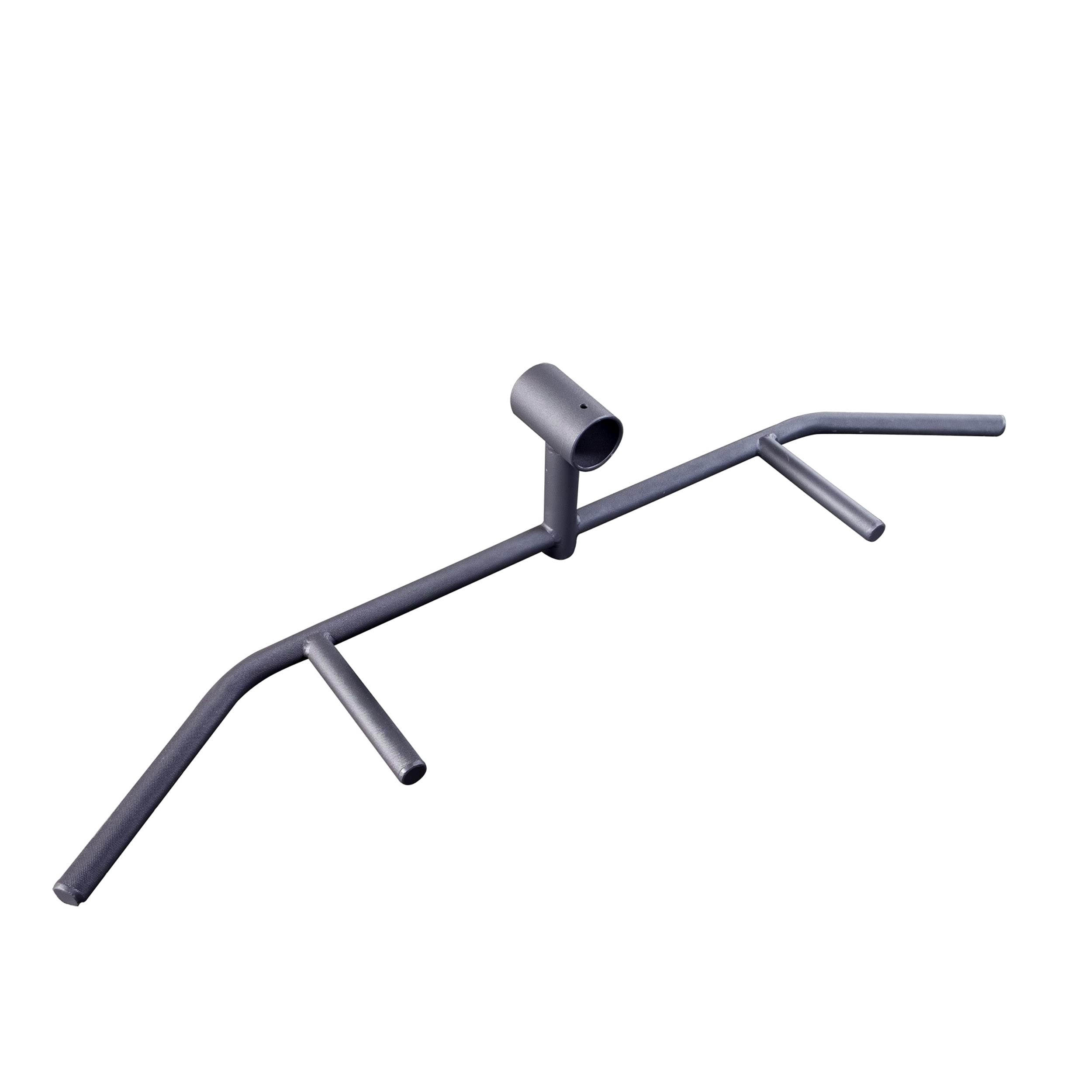 Accesorio de remo con barra en T multiagarre para minas terrestres Body-Solid (LMMG) con mango largo para entrenamientos de rango completo de movimiento, construcción de acero sólido con moleteado medio para un agarre superior