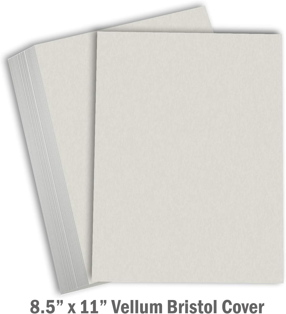 Hamilco Colored Carstock Thick Paper Gray Bristol Vellum Card Stock for Scrapbook Craft 8 1/2 x 11" - 67lb Cover for Printer - 50 Pack : Office Products
