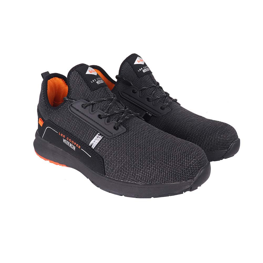 Lee Cooper LCSHOE144 Men's Lightweight Work Safety Trainer Shoes SB/SRA, Black, 10 UK, Black/Grey - Image 5