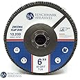 Benchmark Abrasives 6" x 7/8" Premium High Density Jumbo Zirconia Type 29 Flap Discs for Angle Grinder, 6 Inch Sanding Discs, Finishing, Deburring, Rust Removal - (10 Pack) 60 Grit