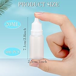 TrelaCo 300 Pcs Plastic Dropper Bottles Bulk 20ml