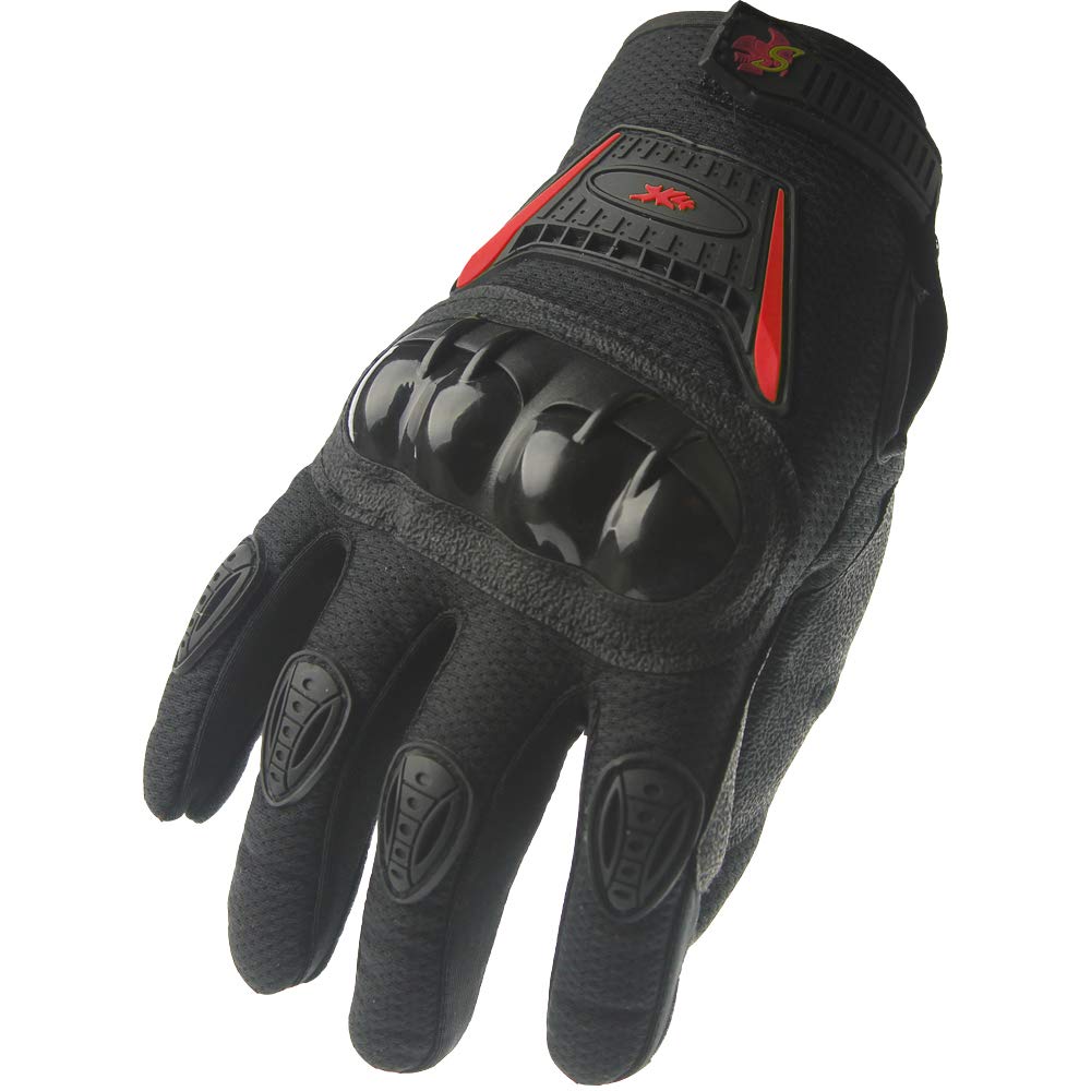 Med, black/green Street Bike Full Finger Motorcycle Gloves 09 Outdoor