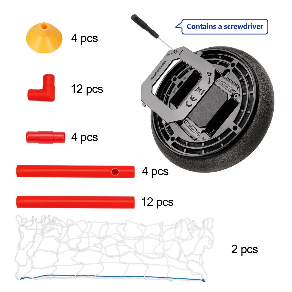 Betheaces Kids Toys, Soccer Goal Set Hover Football with 2 Gates,Toy for Boys/Girls Age of 2, 3, 4,5,6,7,8-16 Year Old, Children Gifts Sports Air Ball Indoor Outdoor Game with LED Lights