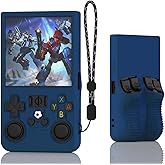 FIOPAZ for R36MAX Silicone Protective Case, Soft Skin for R36 MAX Retro Handheld Game Console Accessories, Anti-Scratch Washable Only for R 36 MAX Sleeve with Lanyard (Blue)