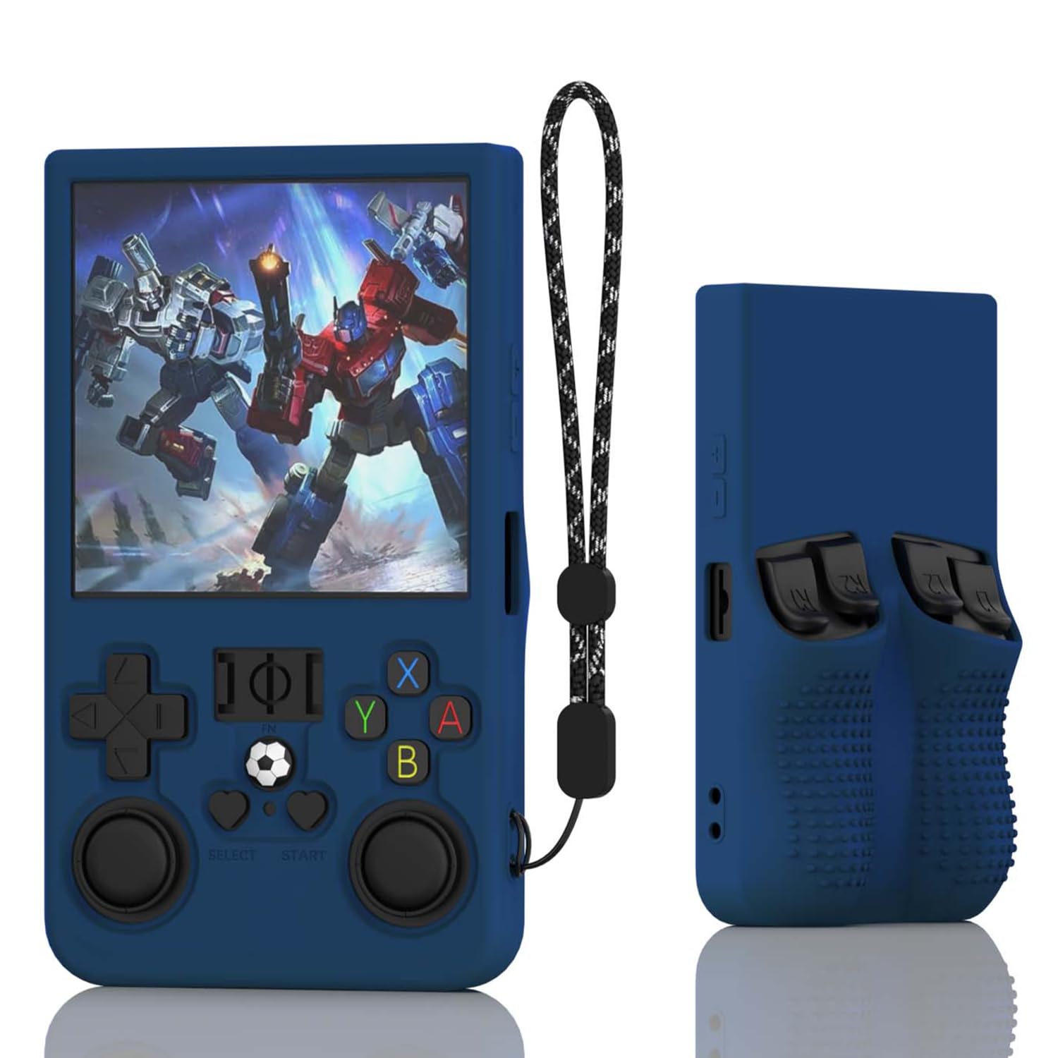Photo 1 of FIOPAZ for R36MAX Silicone Protective Case, Soft Skin for R36 MAX Retro Handheld Game Console Accessories, Anti-Scratch Washable Only for R 36 MAX Sleeve with Lanyard (Blue)