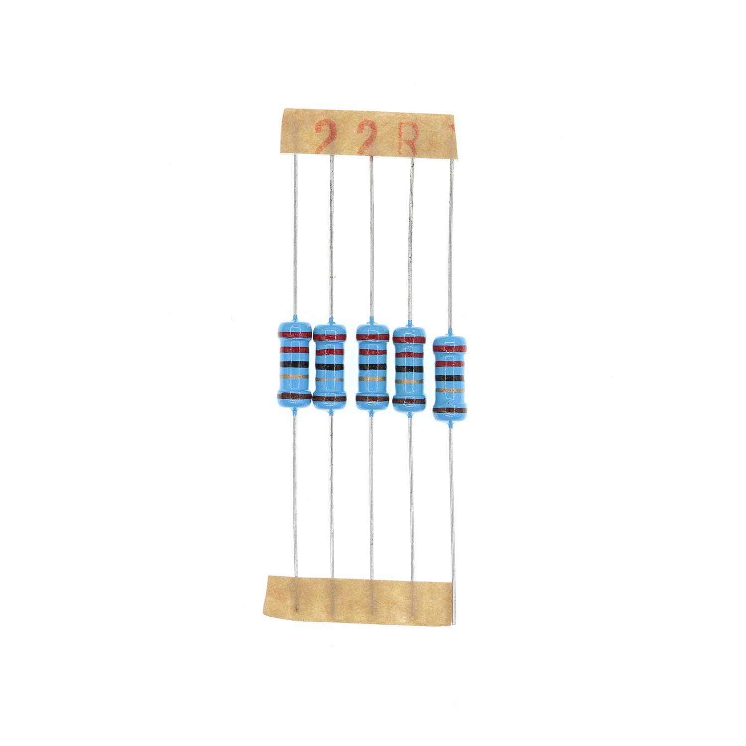 HUABAN 100PCS 1 Watts 1W 22R 22 Ohm 1% Metal Film Resistor