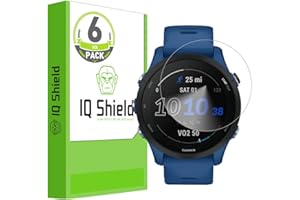IQShield Screen Protector Compatible with Garmin Forerunner 255/ Forerunner 255 Music 46mm (Not for Forerunner 255s) (6-Pack) Anti-Bubble Clear TPU Film