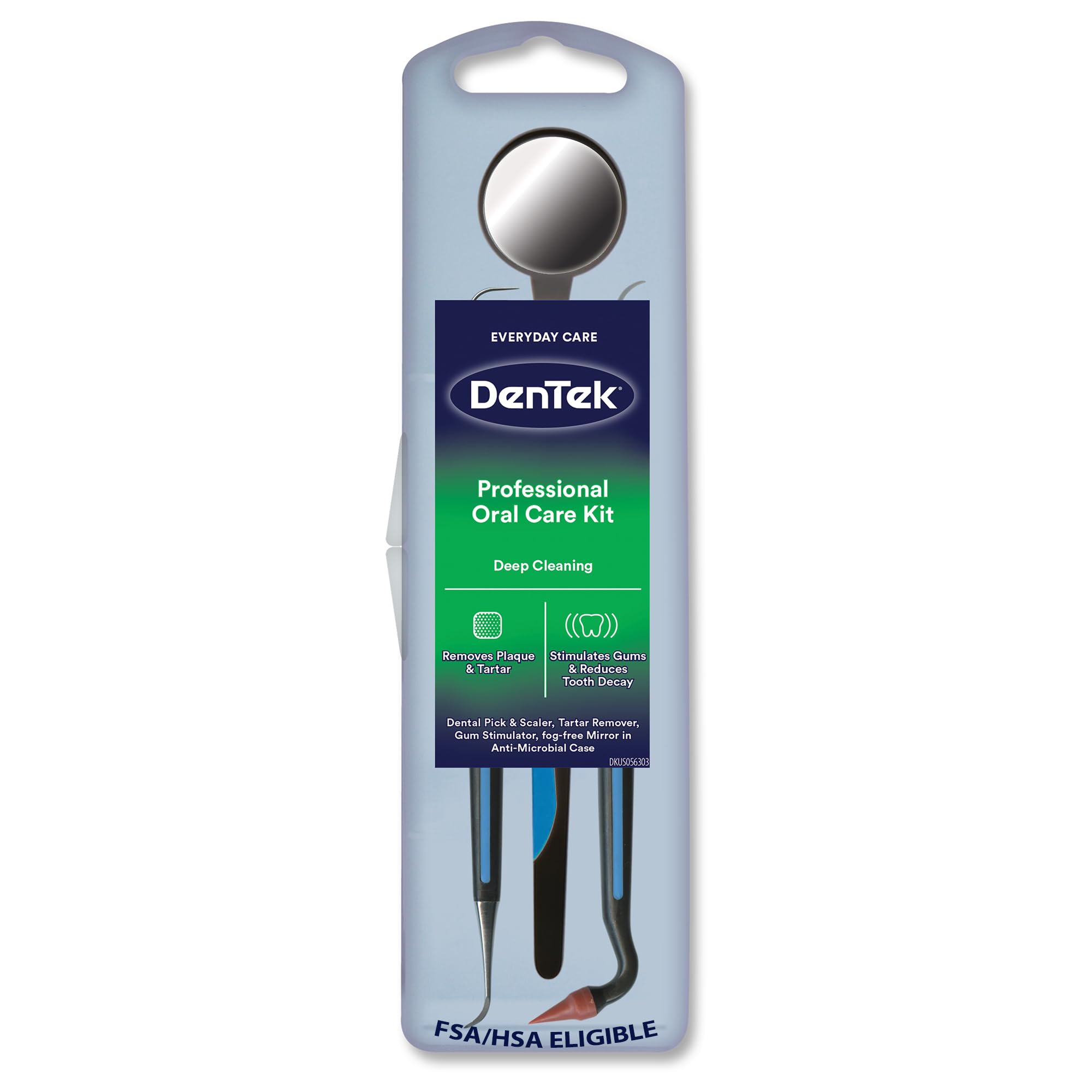 Photo 1 of DenTek Professional Oral Care Kit, Complete Set of Dental Tools Including Mirror, Dental Pick, Scaler & Stimulator