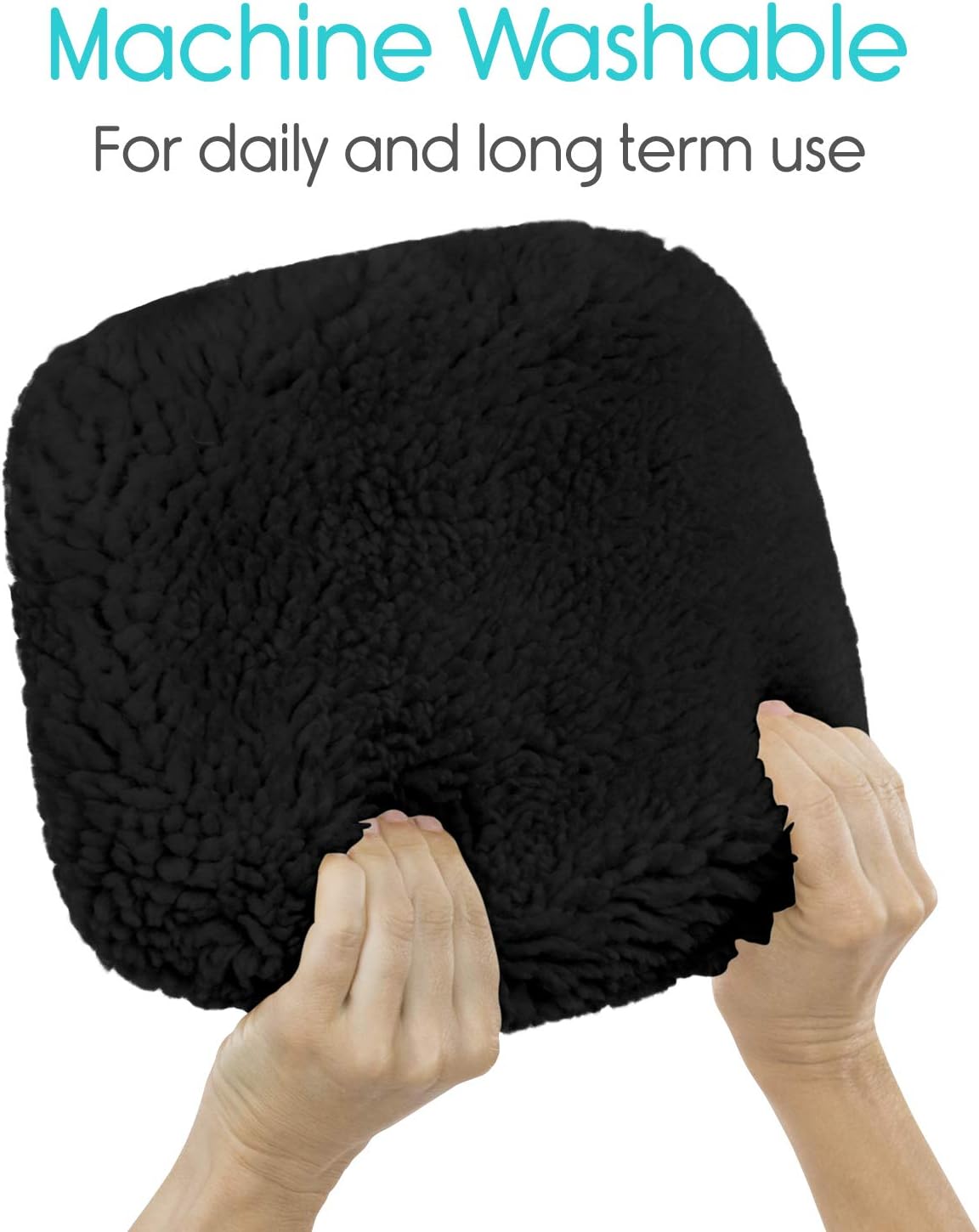 Vive Mobility Knee Walker Pad Cover - Plush Synthetic Faux Sheepskin Scooter Cushion - Accessory for Knee Roller - Leg Cart Improves Comfort During Injury - Padded, Washable Protector Pillow: Health & Personal Care