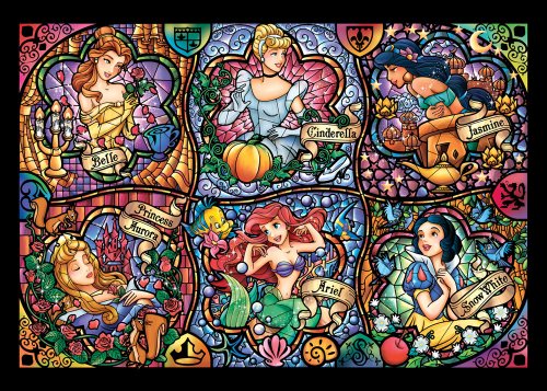 Tenyo Disney Brilliant Princess Stained Glass Gyutto Size Series Jigsaw Puzzle (500 Piece)