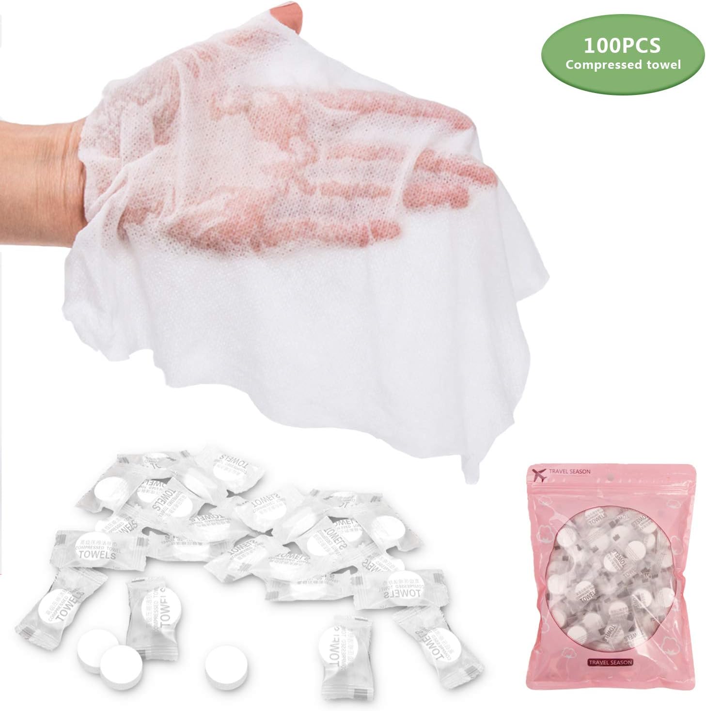 Home & Garden 100PCS Compressed Towels Tablet Face Towel Coin Tissue Home Salon Travel Outdoor