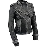Milwaukee Leather Women's Premium Leather Biker Style Casual Fashion Coats-Jackets SFL - Large