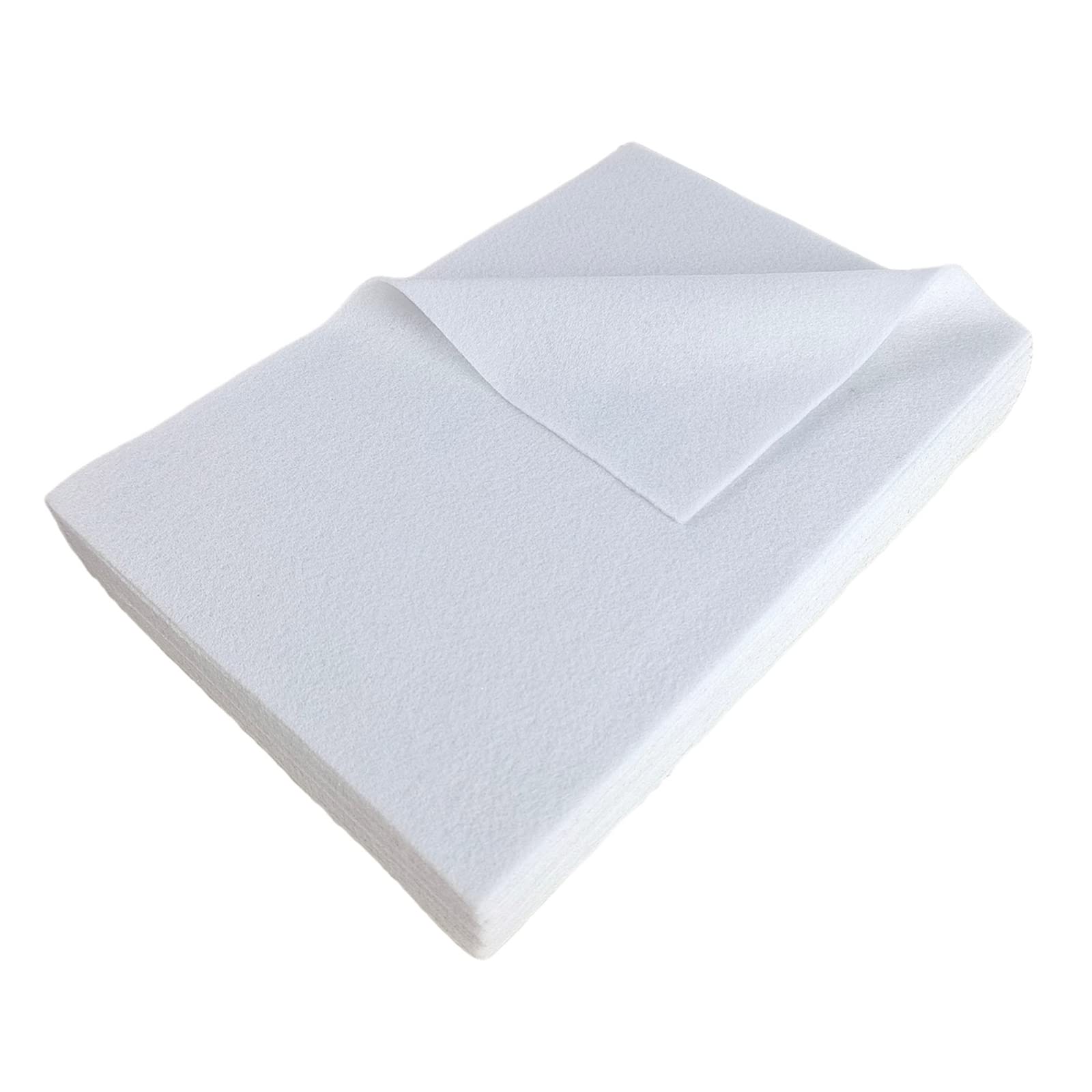 Jtnohx Colour Felt Fabric, Soft Felt Sheets for Crafts, 1.4mm Thick Fabric for Sewing and DIY Projects 20x30cm(White)
