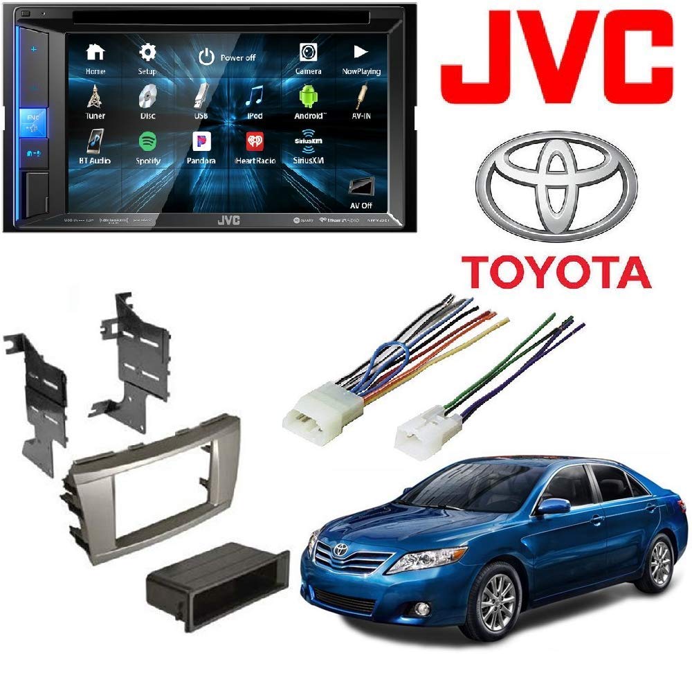 Amazon.com: JVC Double Din BT in-Dash DVD/CD/AM/FM Car Stereo w/ 6.2"  Touchscreen TOYK983S 2007-2011 Toyota Camry Radio Dash Installation Kit  Silver ...