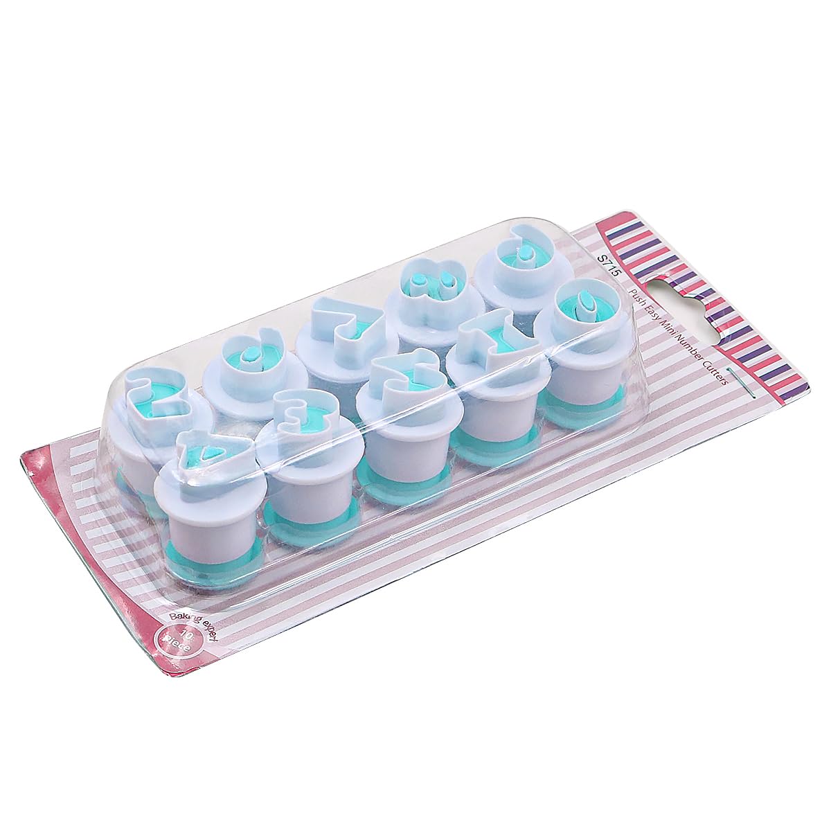 NUZAMAS 10 Pcs Number Cookie Cutters Number Shapes Cookie Cutters DIY Biscuits Sugar Fondant Cake Decorating Tools for Kitchen Baking Christmas Party