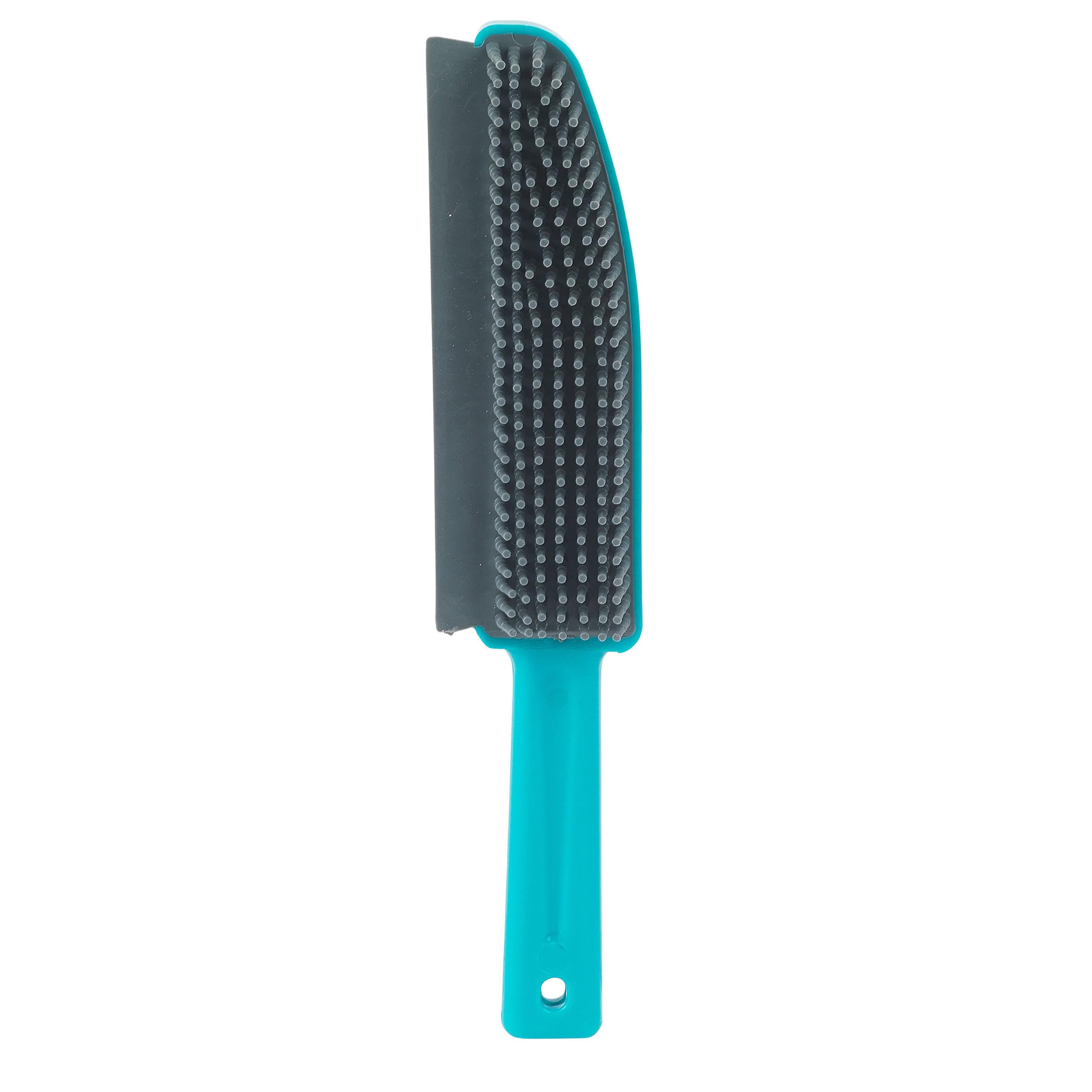 Beldray LA034207UFFEU7 Antibac Pet Plus Upholstery Brush, Dog Cat Hair Lint Remover Brush, Rubber Bristles & Squeegee Scraper Lip Edge, For Rugs, Furniture, Pet Beds, Handheld/Portable Carpet Sweeper