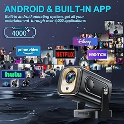 Mini Projector with WIFI 6 and Bluetooth