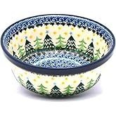 Polish Pottery Bowl - Salad - Christmas Trees
