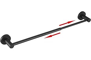 LGSFTBFS Towel Bar(14.6inch-24.8inch) – Adjustable 304 Stainless Steel Towel Holder for Bathroom Sturdy and Rustproof Wall Mo