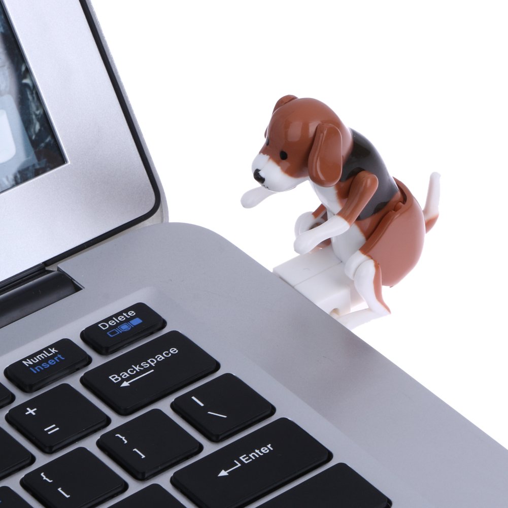 USB Humping Spot - Mini Cute Funny USB Dog Toy Gift Pet Kit for Home Office Computer - Coffee Color -Packing of One