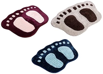 Yazlyn Collection Microfiber Door Mat, 16x24-inch (Multicolour)-Set of 3