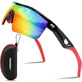FEISEDY Kids Polarized Sports Sunglasses, TR90 UV400 Baseball Cycling | LightWeight Wrap-Around for Boys Girls, TAC Polarized Lens blocks 99% UVA/UVB, Baseball/Softball/Cycling/Running B2454