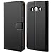HOOMIL Case Compatible with Samsung Galaxy J7 2016, Premium Leather Flip Wallet Phone Case for Samsung Galaxy J7 LTE (2016) J710M/DS Cover - Black