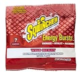 Sqwincher Electrolyte Chews, Fortified Energy Burst Pouch, Wild Berry  010371-WB 7 (Pack of 12)