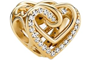 YUMINN Love and Heart Charms 925 Sterling Silver for Bracelets and Necklaces Couple Pendant Beads Valentine's Day Mother's Day Jewelry Gifts for Women