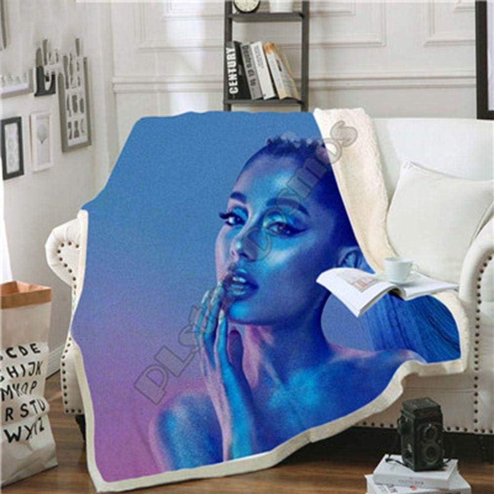 Yoin Celebrity Ariana Grand Design Blanket Plush 3d Printed for Adults Sofa Sherpa Fleece Bedspread Wrap Throw Blanket Microfiber -14,Brown,130x150cm