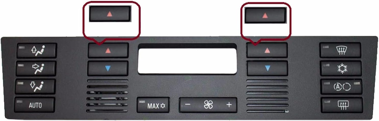 BDP88-5FBA 2 Pieces Heater Climate Control Air Conditioning Switch Button Cover #5 For BMW 5 Series