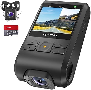 Amazon.com: APEMAN Dash Cam, Front and Rear Camera for Cars FHD 1080P