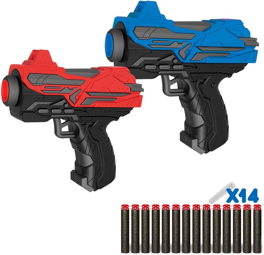 Innovative Toys Set of 2 Dart Blaster Toy Guns for Kids with Foam Darts - Includes 14 Foam Dart for Youth, Teens, Adults