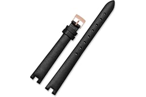 CAREG Watch Band Compatible With Gucci Ya141501 Ya141401 Series Women's Notch Watch Bracelet GC Leather Watch Strap 12 14mm D