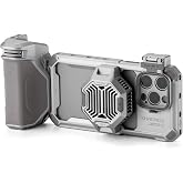Tilta Khronos Advanced Kit Compatible with iPhone 15 Pro Max - Titanium White | Phone Case, Cooling Fan, ND Filter, PD Focus Handle