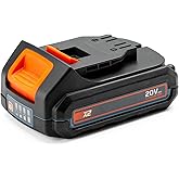 SENIX B25X2 20 Volt Max* 2.5 Ah Lithium-ion Battery Only for X2 20V Lawn and Garden and Cordless Power Tools, Fade-Free, Battery Indicator Lights