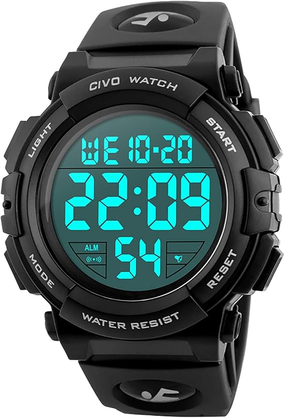 Orologio Uomo Orologi Digitale LED Militare Sportivo 50M Impermeabile 